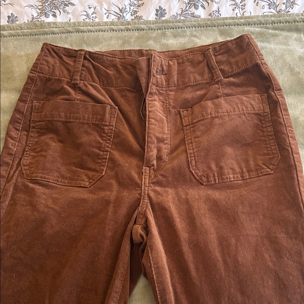 a.n.a Women’s High Rise Tan Corduroy Flares